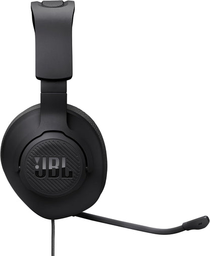 Quantum 100M2 - Wired Over-Ear Gaming Headset with Omnidirectional, Detachable Mic with Mute Option and Fabric-Covered Memory Foam Ear Cushions, Compatible with All Platforms (Black)