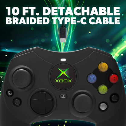 - Duchess Wired Controller for XBOX Series X|S, XBOX One, Windows 10|11, PC, with Hall Effect Joysitcks, Audio Jack, Impulse Triggers, Black - Officially Licensed