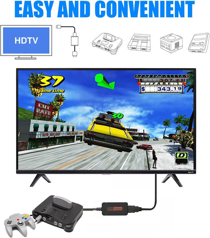 N64 HDMI Adapter, HDMI Converter with HDMI Cable for N64/Gamecube/Snes