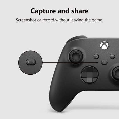 XBOX Wireless Gaming Controller | Carbon Black | Console, PC, & Cloud Devices | Textured Grip | Wireless, Bluetooth, USB-C Connectivity