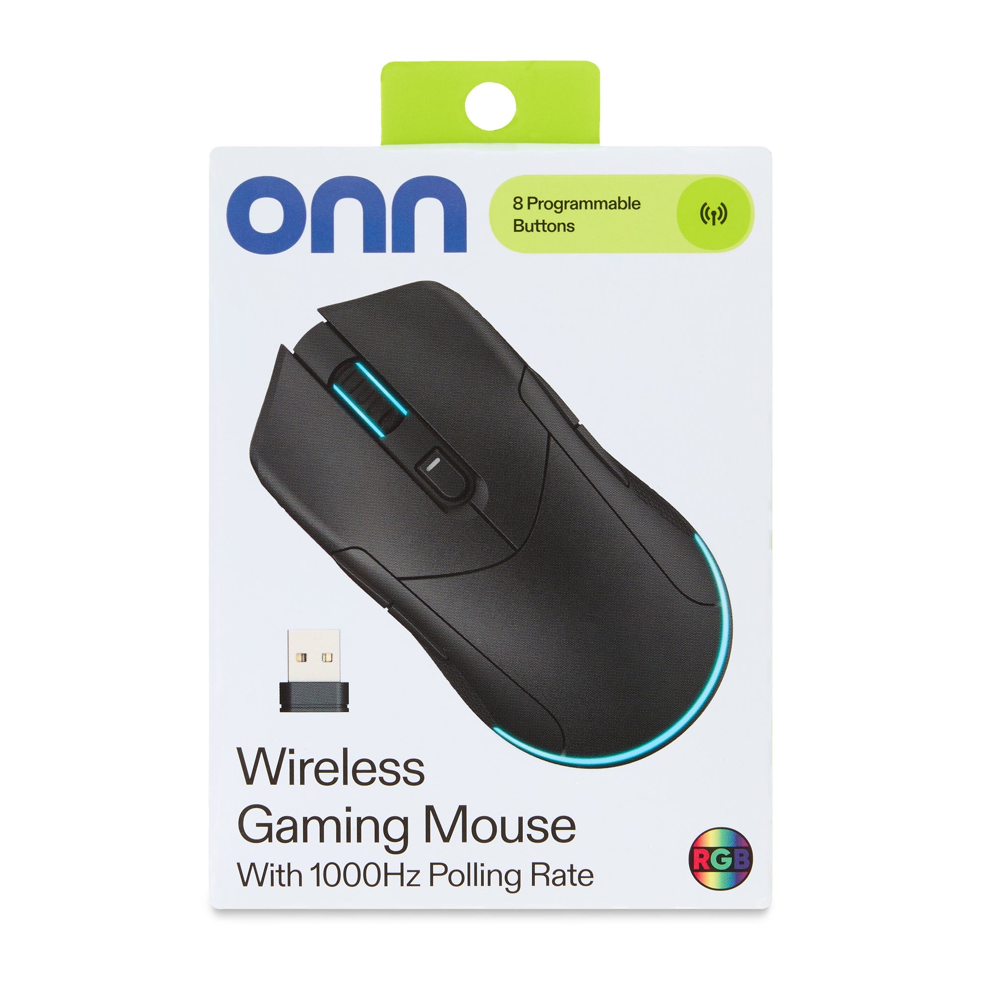 Rechargeable Wireless Gaming Mouse with LED Lighting, 8 Programmable Buttons