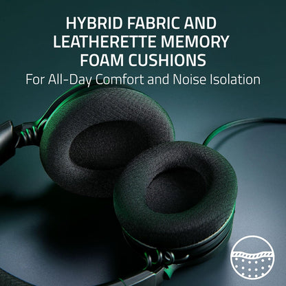 Razer Kraken V4 X Wired Gaming Headset: 40 Mm Drivers - Cardioid Mic - Memory Foam Cushions - Chroma RGB Lighting - Type C & Type a Cable - for PC, Mac, PS5, Nintendo Switch 2, Steam Deck, Smartphone