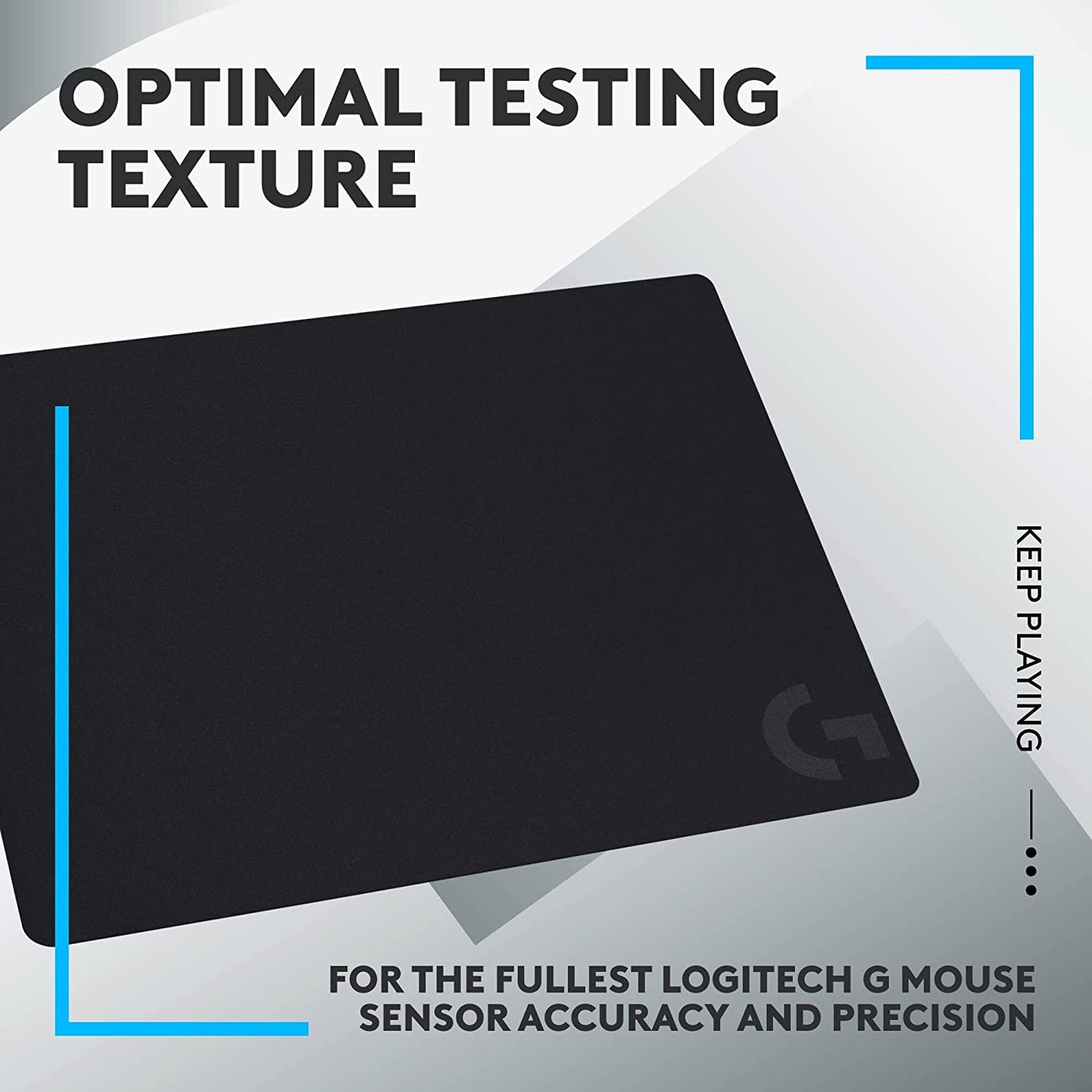 Logitech G240 Cloth Gaming Mouse Pad, Optimized for Sensors, Moderate Surface Friction, Non-Slip Mouse Mat, Mac and PC Accessories, 340 X 280 X 1 Mm, Black
