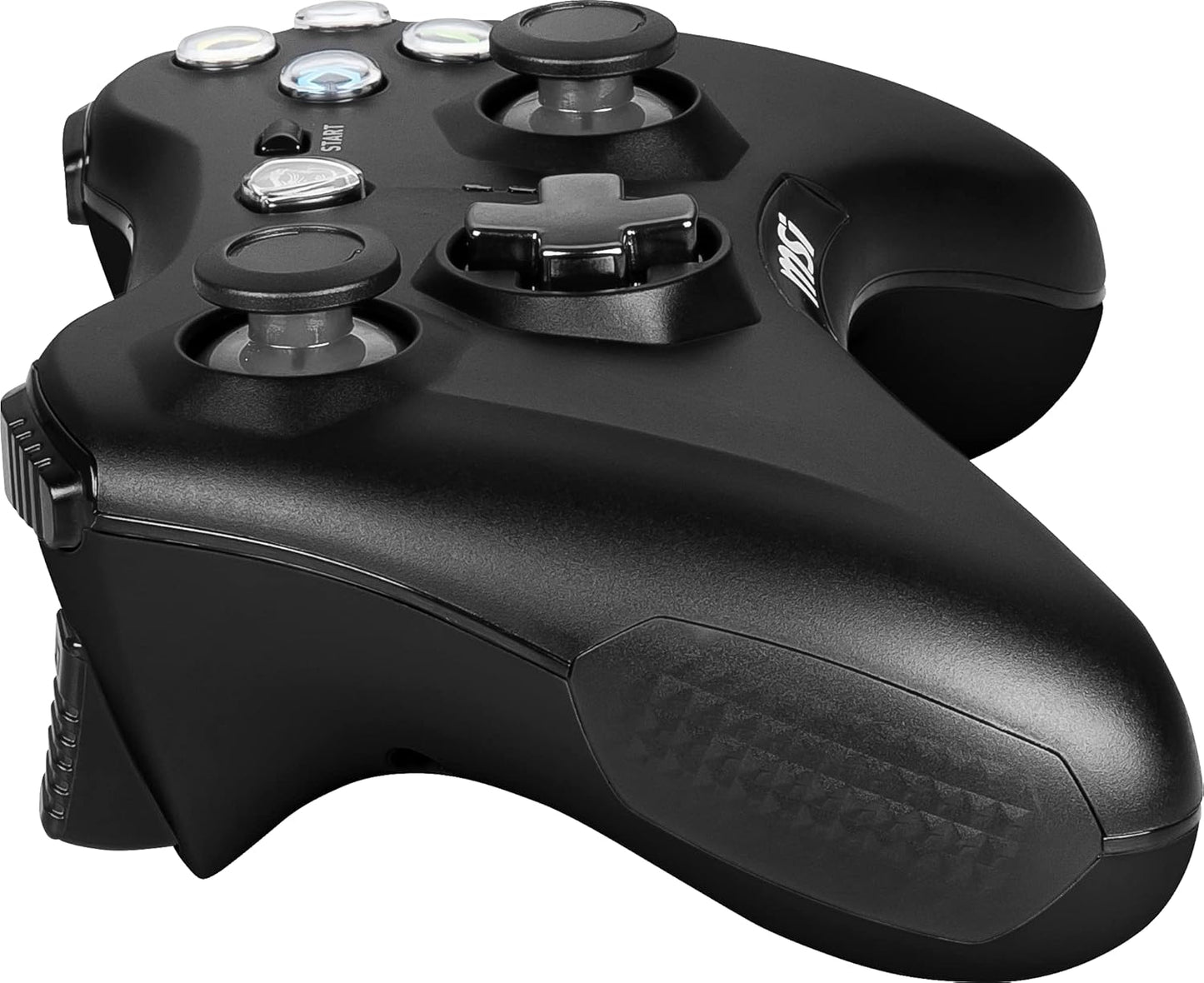 Msi Force GC30V2 Wireless Gaming Controller, Dual Vibration Motors, Dual Connection Modes, Interchangable D-Pads, Compatible with PC & Android, Black