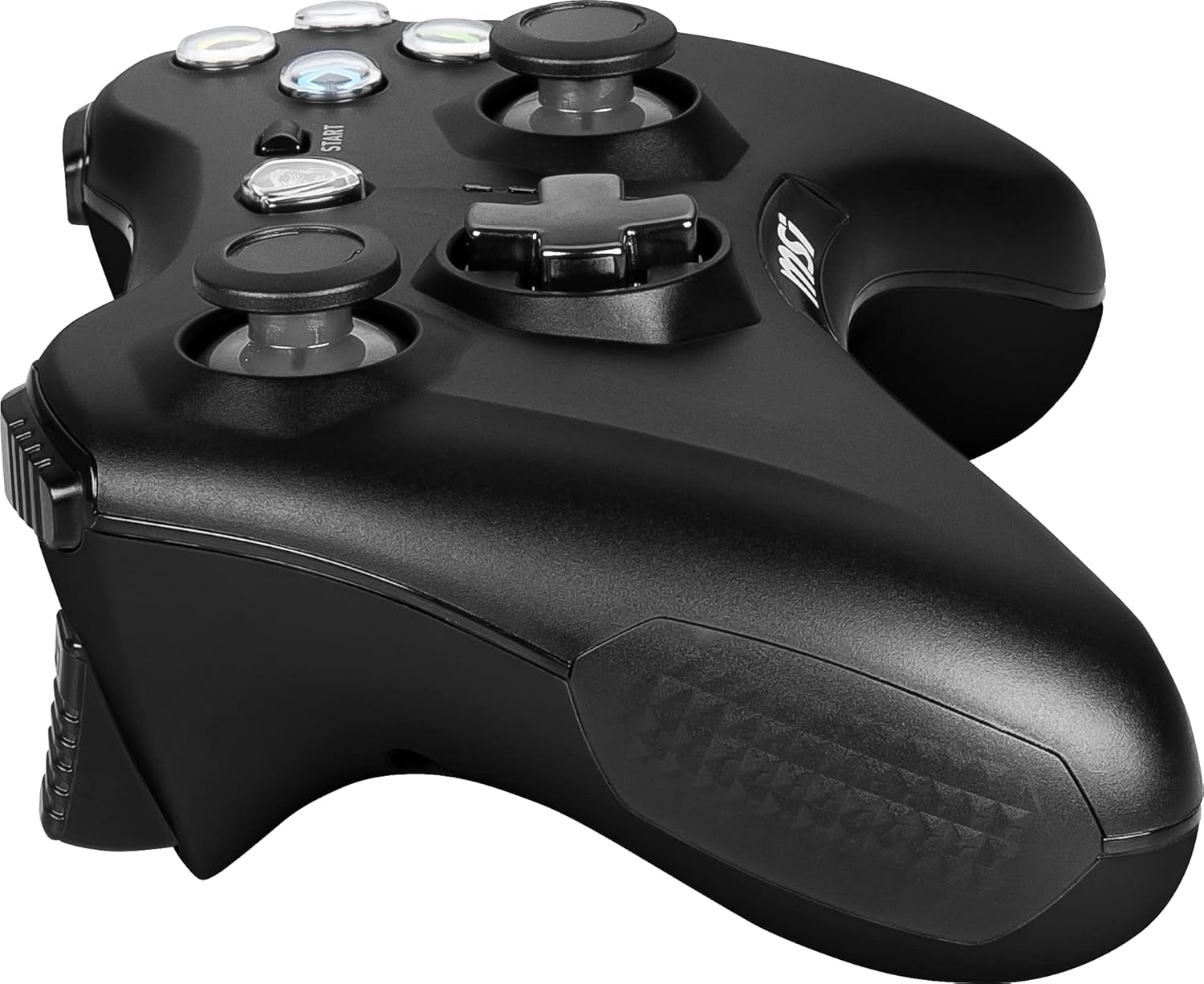 Msi Force GC30V2 Wireless Gaming Controller, Dual Vibration Motors, Dual Connection Modes, Interchangable D-Pads, Compatible with PC & Android, Black