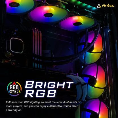 120Mm Case Fan, RGB Case Fans, 3 Packs RGB Fans, PC Fan, 4-PIN RGB, F12 Series