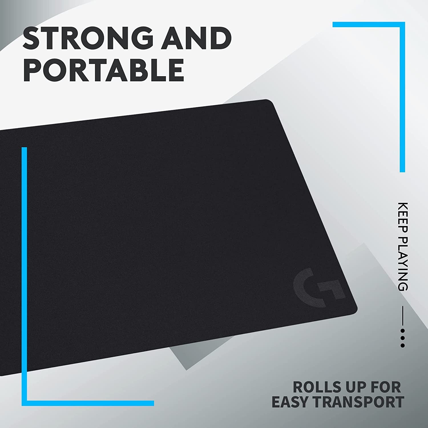 Logitech G240 Cloth Gaming Mouse Pad, Optimized for Sensors, Moderate Surface Friction, Non-Slip Mouse Mat, Mac and PC Accessories, 340 X 280 X 1 Mm, Black