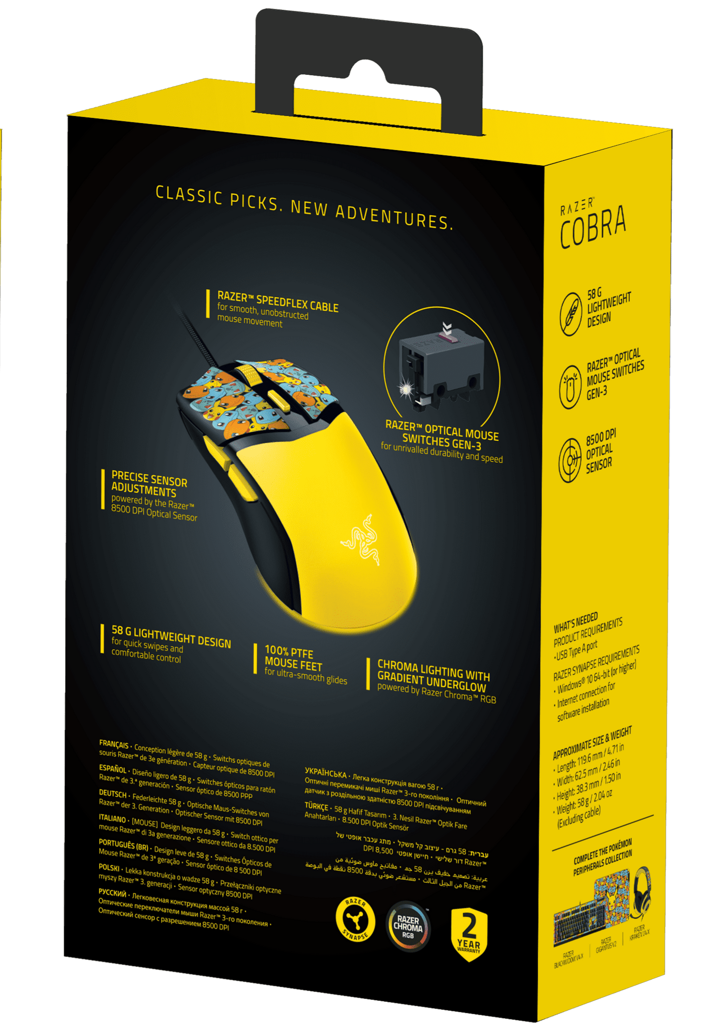 Unleash Your Gaming Potential with the Cobra Pro Lightweight Wireless Gaming Mouse - Chroma RGB, 10 Custom Controls, and Unmatched Precision in Black