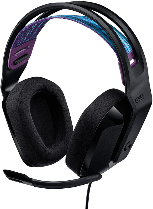 Logitech G335 Wired Gaming Headset, with Flip to Mute Microphone, 3.5Mm Audio Jack, Memory Foam Earpads, Lightweight, Compatible with PC, Playstation, Xbox, Nintendo Switch/Switch 2 - Black