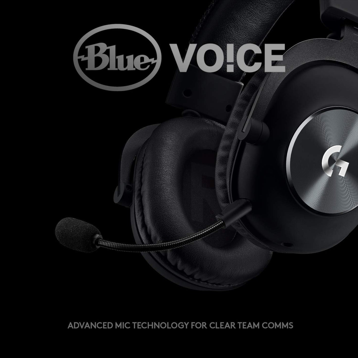 Logitech G Pro X Wired Gaming Headset: Blue VO!CE Detachable Boom Mic, DTS 7.1, 50 Mm Drivers, Usb/3.5Mm Aux, Spare Memory Foam Ear Pads, USB DAC & Bag Included - Black