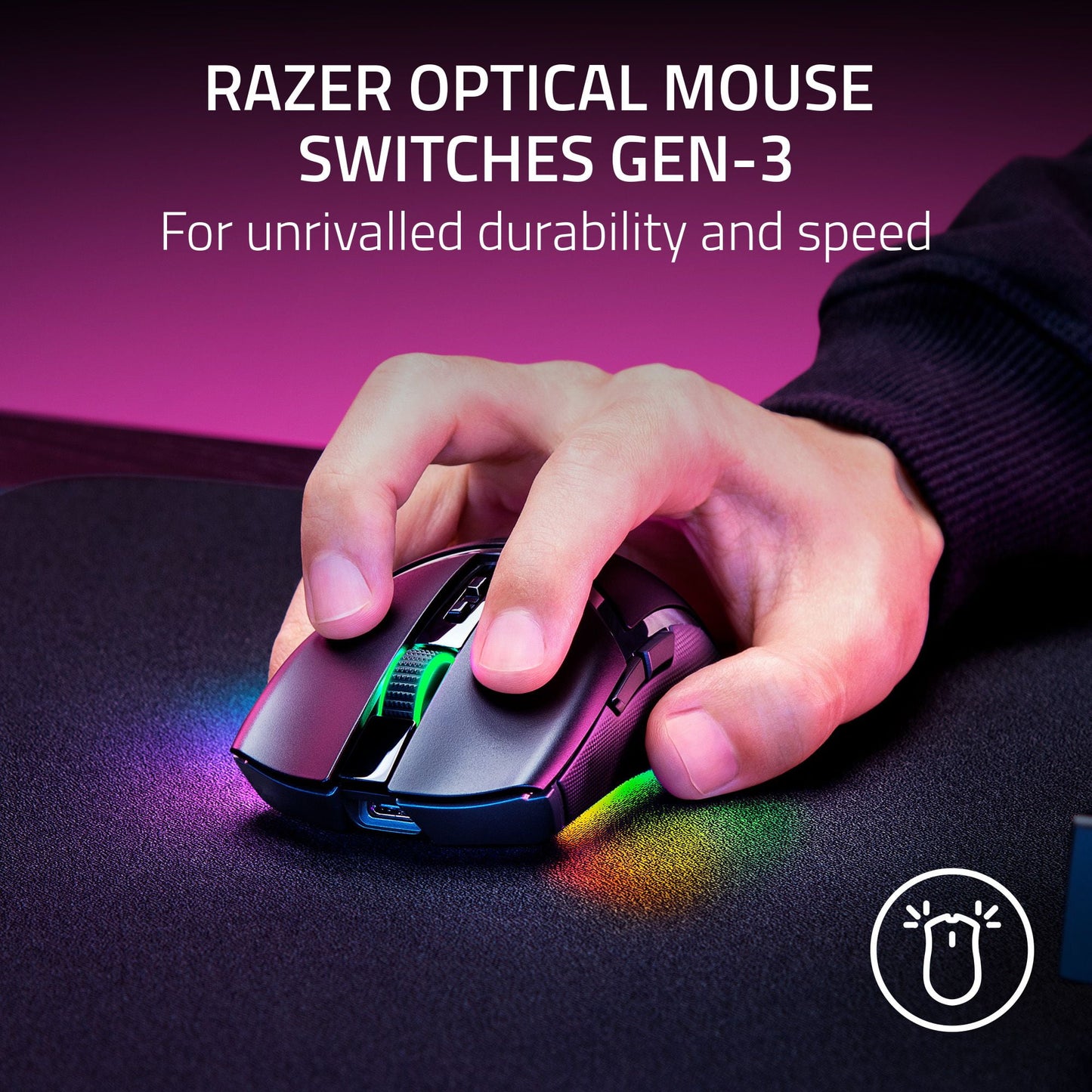Unleash Your Gaming Potential with the Cobra Pro Lightweight Wireless Gaming Mouse - Chroma RGB, 10 Custom Controls, and Unmatched Precision in Black