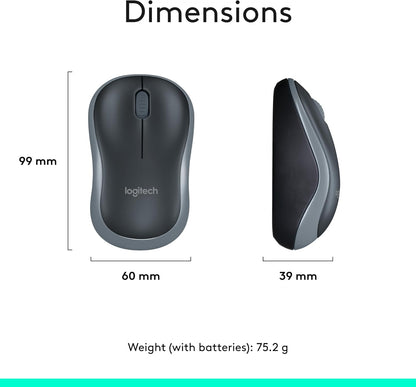 Logitech MK270 Wireless Keyboard and Mouse Combo for Windows, 2.4 Ghz Wireless, Compact Mouse, 8 Multimedia and Shortcut Keys, 2-Year Battery Life, for PC, Laptop - Black