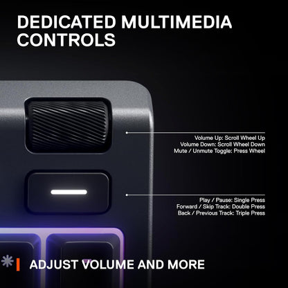 Steelseries Apex 3 RGB Gaming Keyboard – 10-Zone RGB Illumination – IP32 Water Resistant – Premium Magnetic Wrist Rest (Whisper Quiet Gaming Switch)