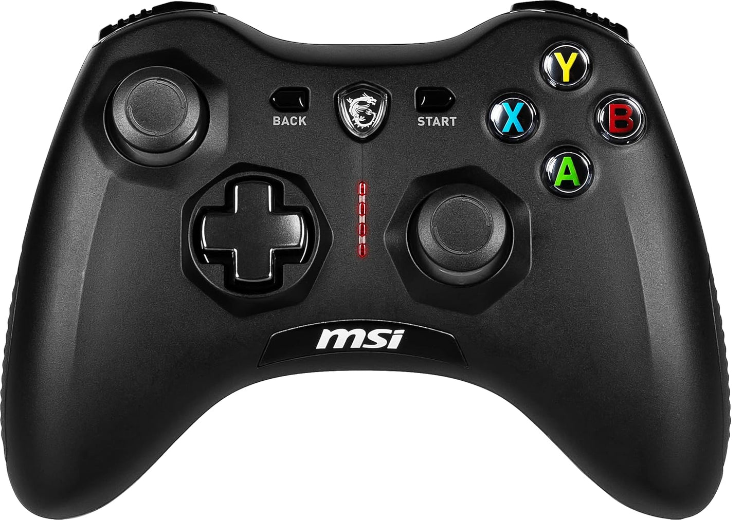 Msi Force GC30V2 Wireless Gaming Controller, Dual Vibration Motors, Dual Connection Modes, Interchangable D-Pads, Compatible with PC & Android, Black