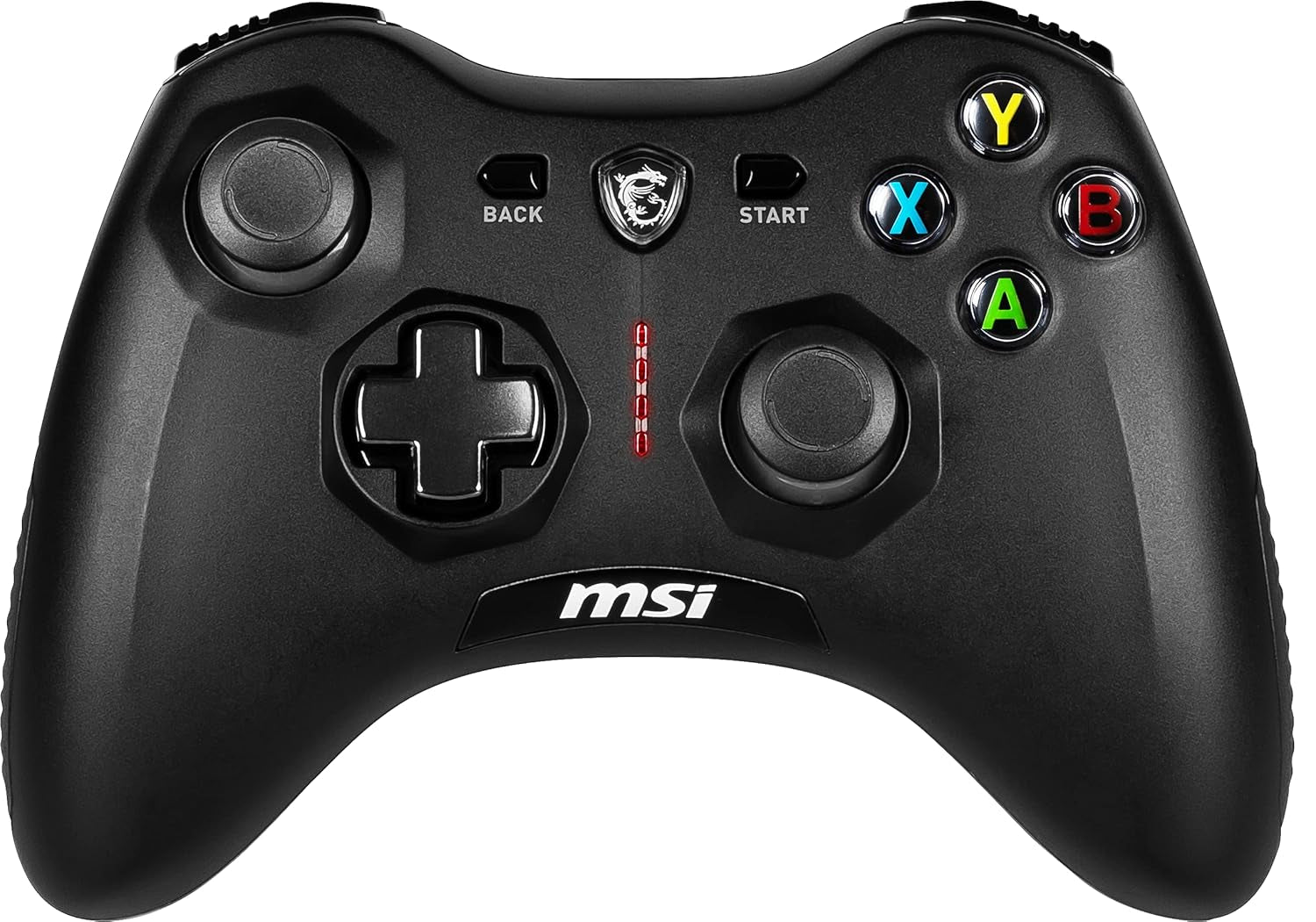 Msi Force GC30V2 Wireless Gaming Controller, Dual Vibration Motors, Dual Connection Modes, Interchangable D-Pads, Compatible with PC & Android, Black