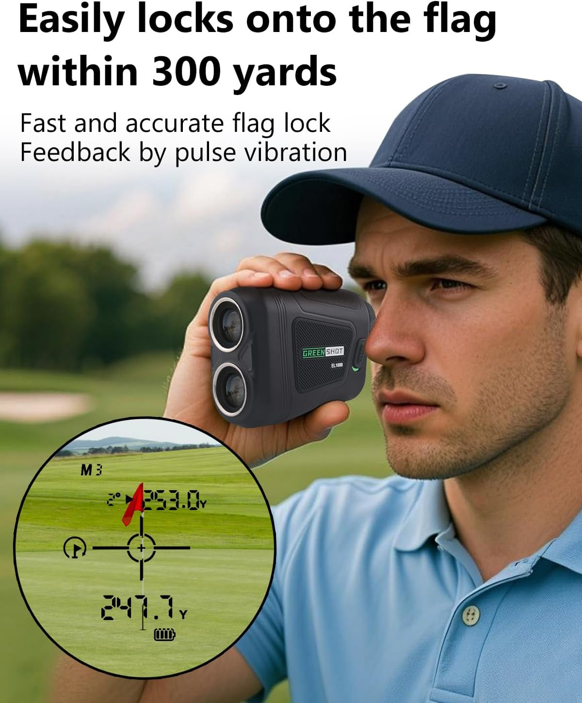 Range Finder Golf, 1200 Yards Golf Rangefinder with Slope, Golf Range Finder with Magnetic and Pin Lock Vibration, 6X Magnification, Rechargeable Compact Golfing Range Finder