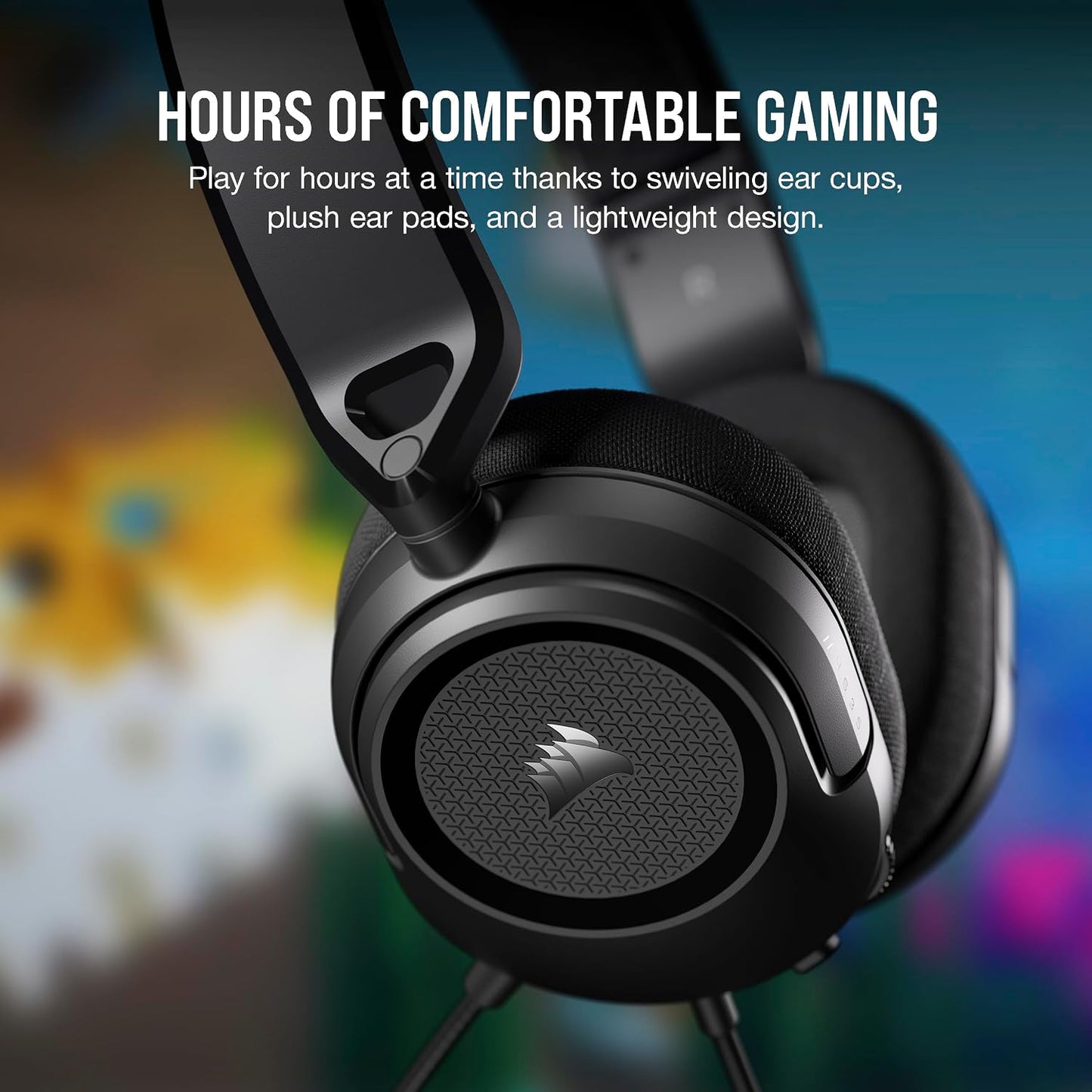 Corsair HS35 Surround V2 Multiplatform Wired Gaming Headset – Dolby 7.1 – Flexible Omni-Directional Microphone – Universal 3.5Mm Connection – PC, Mac, PS5, PS4, Xbox, Nintendo Switch, Mobile – Carbon