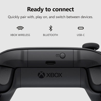 XBOX Wireless Gaming Controller | Carbon Black | Console, PC, & Cloud Devices | Textured Grip | Wireless, Bluetooth, USB-C Connectivity