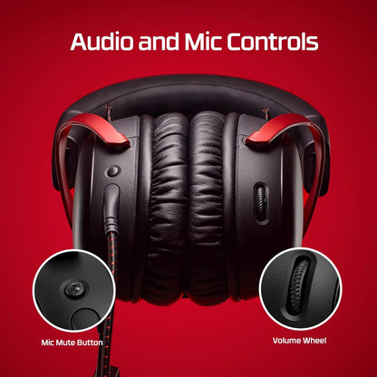 Cloud III – Wired Gaming Headset, PC, PS5, Xbox Series X|S, Angled 53Mm Drivers, Spatial Audio, Memory Foam, Durable Frame, Ultra-Clear 10Mm Mic, USB-C, USB-A, 3.5Mm – Black/Red