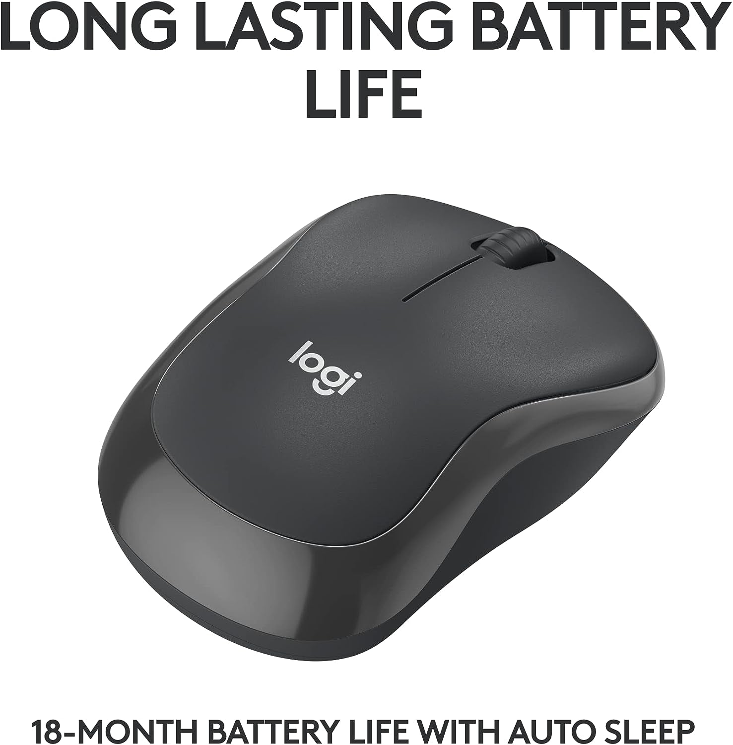Logitech M240 Silent Bluetooth Mouse, Wireless, Compact, Portable, Smooth Tracking, 18-Month Battery, for Windows, Macos, Chromeos, Compatible with PC, Mac, Laptop, Tablets - Graphite