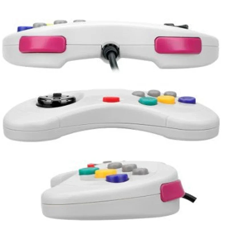 Experience Nostalgia with the USB Classic Wired Gamepad for Segas Saturn System - Perfect for PC and Mac Gaming!