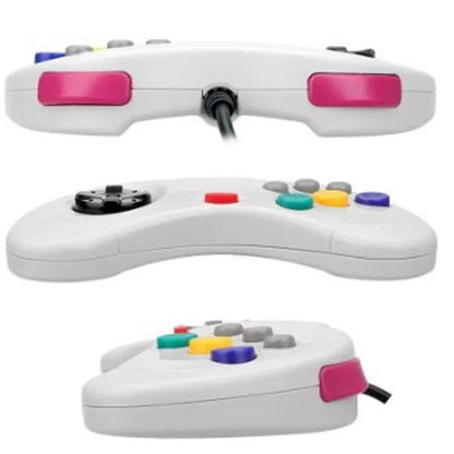 Experience Nostalgia with the USB Classic Wired Gamepad for Segas Saturn System - Perfect for PC and Mac Gaming!