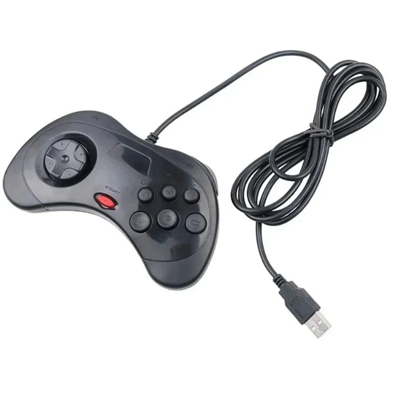 Experience Nostalgia with the USB Classic Wired Gamepad for Segas Saturn System - Perfect for PC and Mac Gaming!