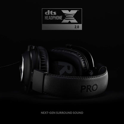 Logitech G Pro X Wired Gaming Headset: Blue VO!CE Detachable Boom Mic, DTS 7.1, 50 Mm Drivers, Usb/3.5Mm Aux, Spare Memory Foam Ear Pads, USB DAC & Bag Included - Black
