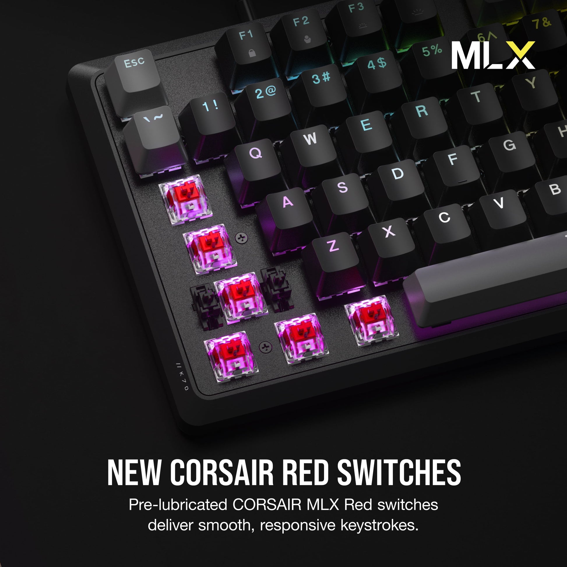 K70 CORE RGB USB Gaming Keyboard, Gray
