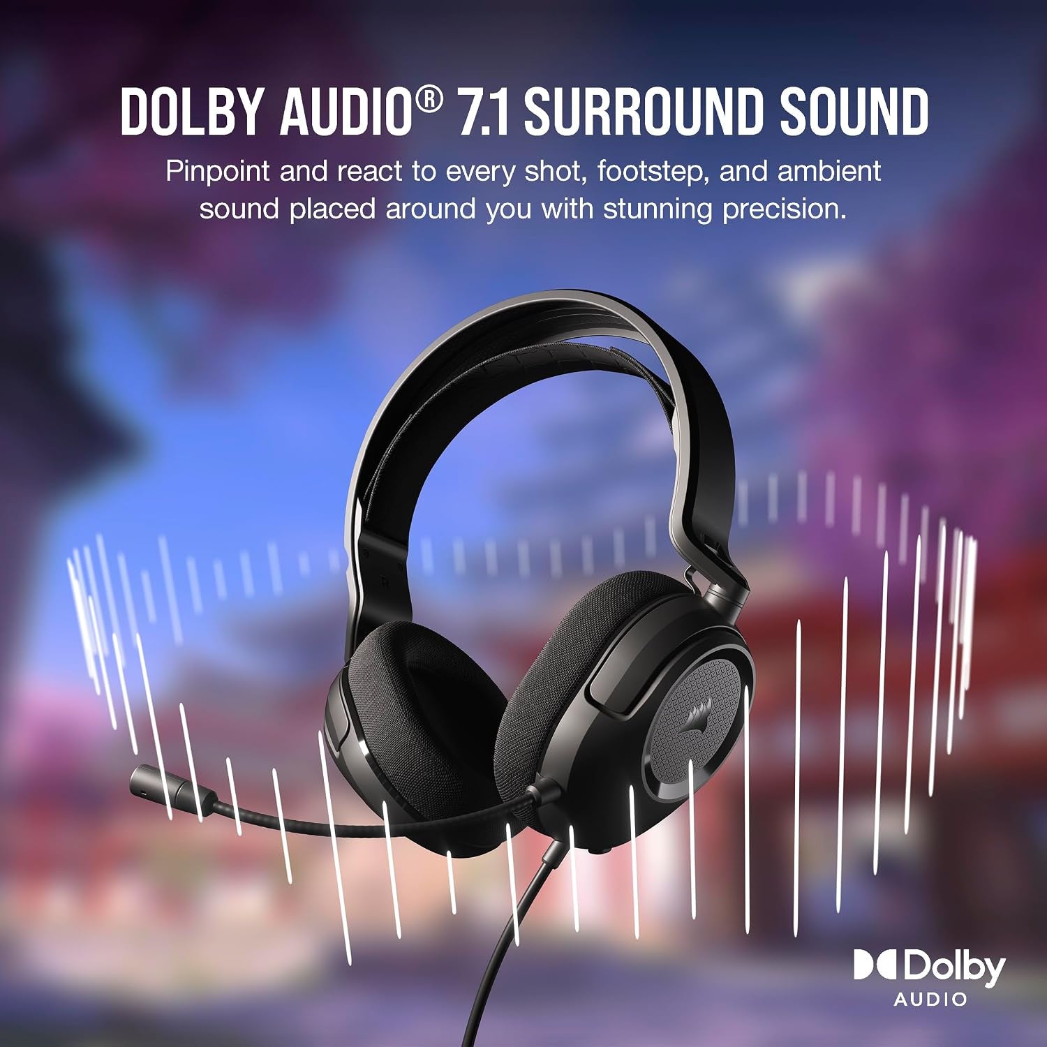 Corsair HS35 Surround V2 Multiplatform Wired Gaming Headset – Dolby 7.1 – Flexible Omni-Directional Microphone – Universal 3.5Mm Connection – PC, Mac, PS5, PS4, Xbox, Nintendo Switch, Mobile – Carbon