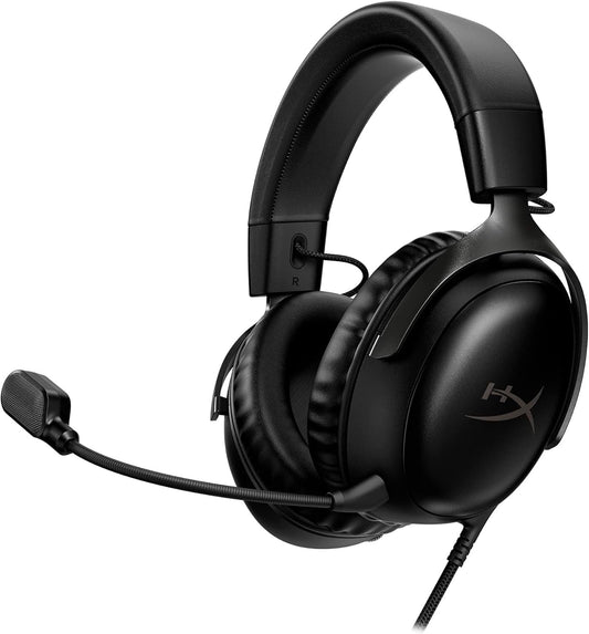 Cloud III – Wired Gaming Headset, PC, PS5, Xbox Series X|S, Angled 53Mm Drivers, Spatial Audio, Memory Foam, Durable Frame, Ultra-Clear 10Mm Mic, USB-C, USB-A, 3.5Mm – Black
