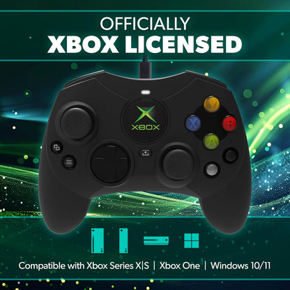 - Duchess Wired Controller for XBOX Series X|S, XBOX One, Windows 10|11, PC, with Hall Effect Joysitcks, Audio Jack, Impulse Triggers, Black - Officially Licensed