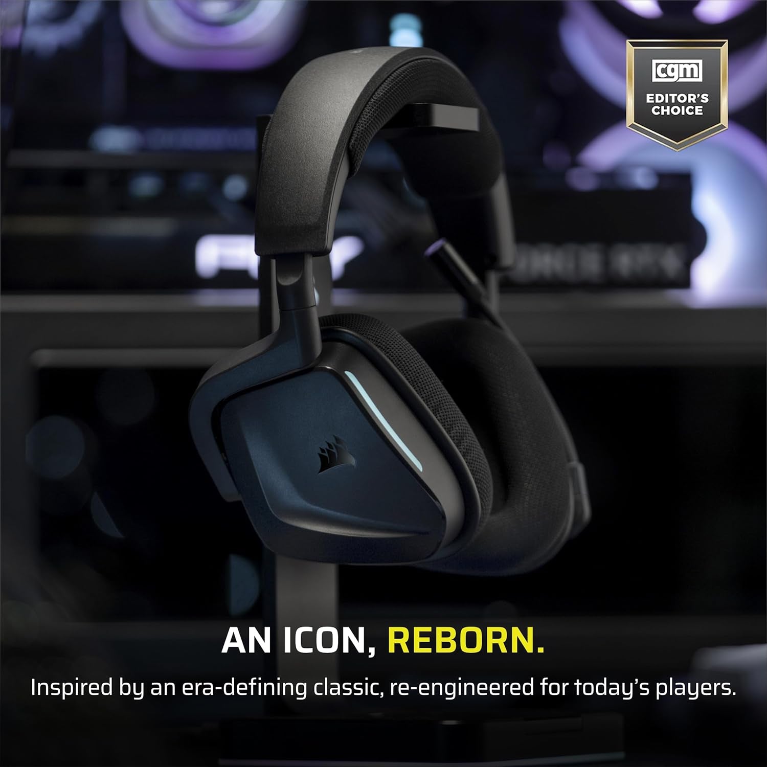 Corsair Void V2 Wireless Gaming Headset with Bluetooth for PC, PS5, PS4, Switch, Mobile – Dolby Atmos, 70 Hr Battery, Dual Wireless, Lightweight, Fast Charging – Carbon