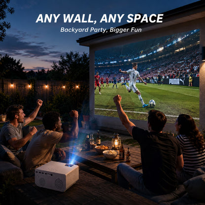 Transform Your Space with the Native 1080P Mini Projector - Experience Stunning 4K Support, 5G Wifi, and Bluetooth for Ultimate Home Theater Enjoyment!