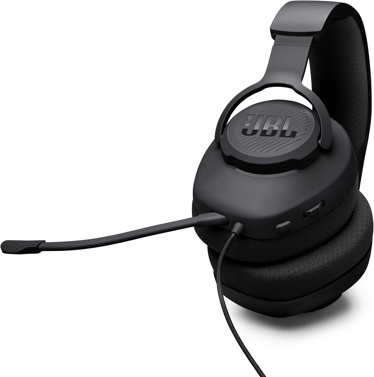 Quantum 100M2 - Wired Over-Ear Gaming Headset with Omnidirectional, Detachable Mic with Mute Option and Fabric-Covered Memory Foam Ear Cushions, Compatible with All Platforms (Black)