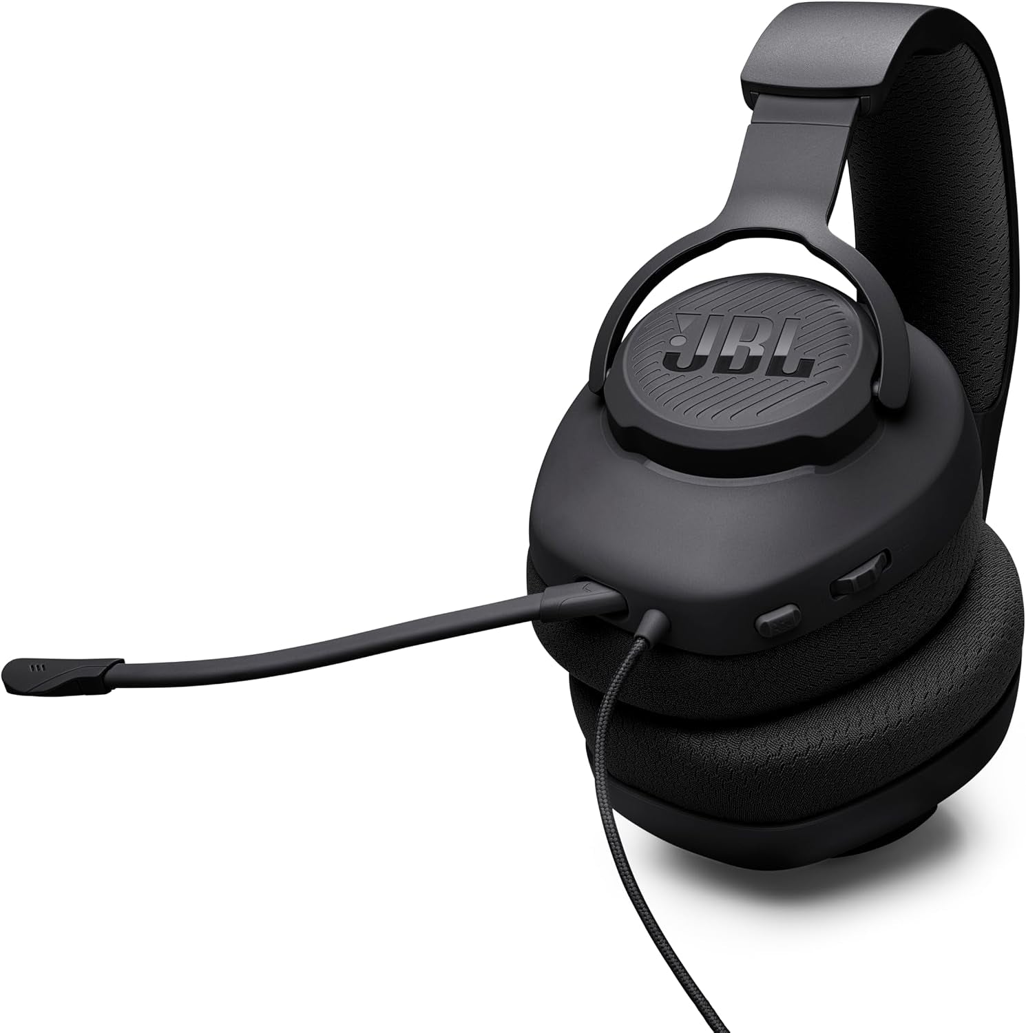 Quantum 100M2 - Wired Over-Ear Gaming Headset with Omnidirectional, Detachable Mic with Mute Option and Fabric-Covered Memory Foam Ear Cushions, Compatible with All Platforms (Black)