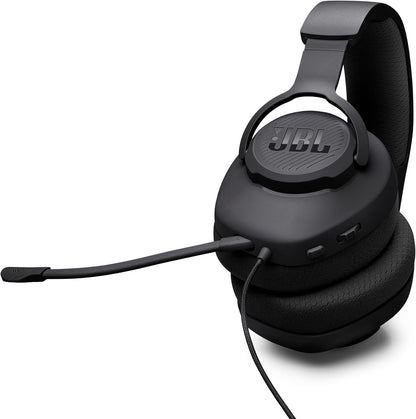 Quantum 100M2 - Wired Over-Ear Gaming Headset with Omnidirectional, Detachable Mic with Mute Option and Fabric-Covered Memory Foam Ear Cushions, Compatible with All Platforms (Black)