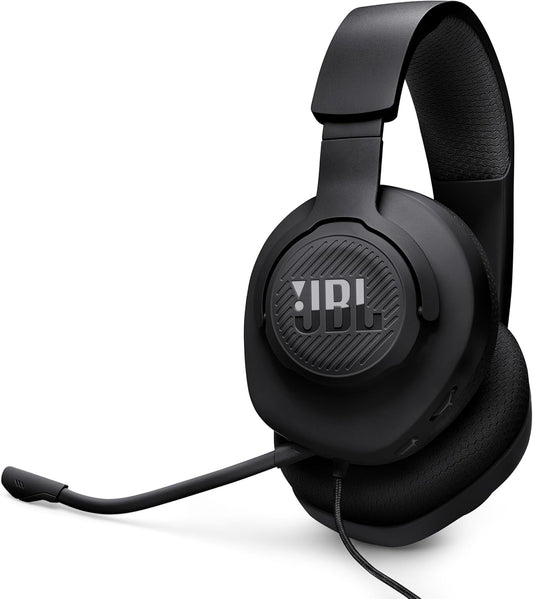 Quantum 100M2 - Wired Over-Ear Gaming Headset with Omnidirectional, Detachable Mic with Mute Option and Fabric-Covered Memory Foam Ear Cushions, Compatible with All Platforms (Black)