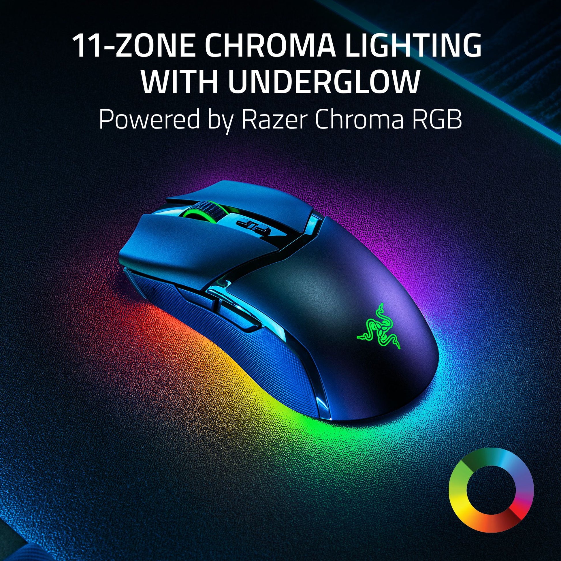 Unleash Your Gaming Potential with the Cobra Pro Lightweight Wireless Gaming Mouse - Chroma RGB, 10 Custom Controls, and Unmatched Precision in Black