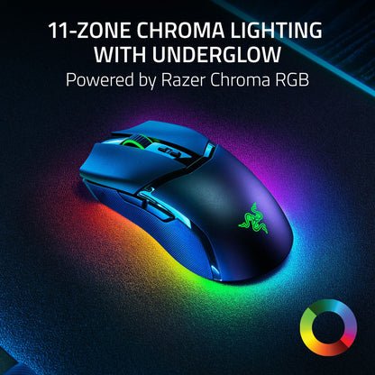 Unleash Your Gaming Potential with the Cobra Pro Lightweight Wireless Gaming Mouse - Chroma RGB, 10 Custom Controls, and Unmatched Precision in Black