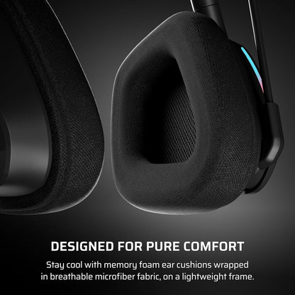 Corsair Void V2 Wireless Gaming Headset with Bluetooth for PC, PS5, PS4, Switch, Mobile – Dolby Atmos, 70 Hr Battery, Dual Wireless, Lightweight, Fast Charging – Carbon