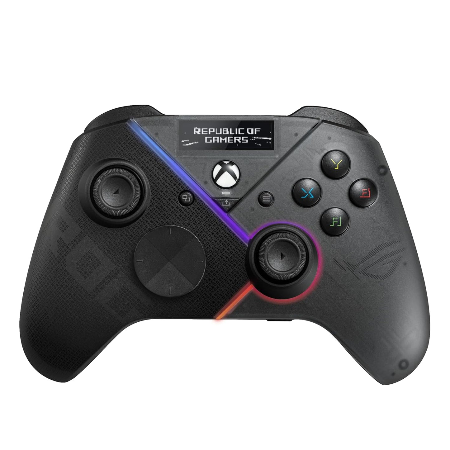 ASUS ROG Raikiri Pro OLED Display, Tri-Mode Connectivity, Remappable Buttons&Triggers, 4 Rear Buttons, Step&Linear Triggers, Adjustable Joystick Sensitivity, 3.5Mm Jack with ESS DAC, for PC and Xbox