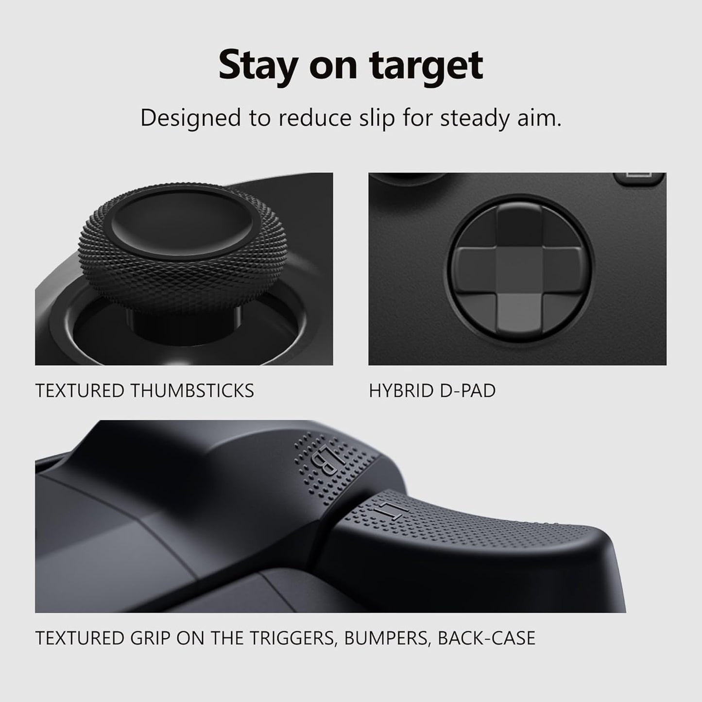 XBOX Wireless Gaming Controller | Carbon Black | Console, PC, & Cloud Devices | Textured Grip | Wireless, Bluetooth, USB-C Connectivity