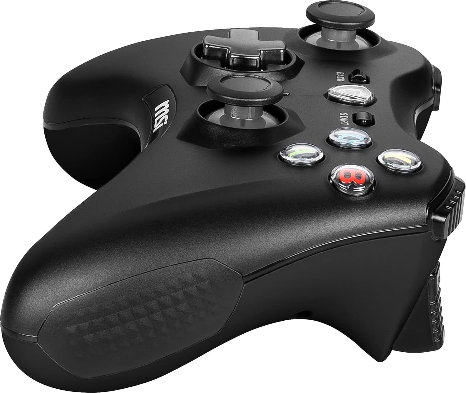 Msi Force GC30V2 Wireless Gaming Controller, Dual Vibration Motors, Dual Connection Modes, Interchangable D-Pads, Compatible with PC & Android, Black