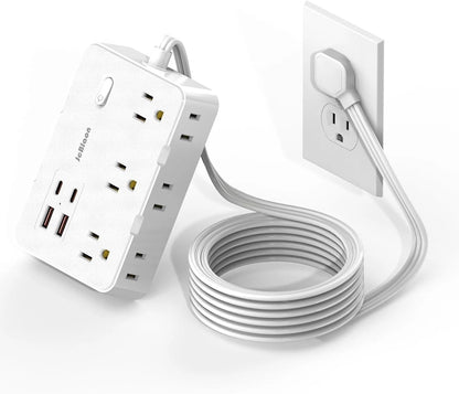 Power Strip 6-Outlets Surge Protector Power Strip 5Ft Long Extension Cord