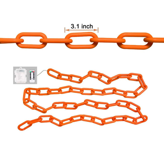 Halloween Plastic Chain Lights - 2/3M Decorative String Lights with 8 Lighting Modes for Skeleton Dog Outdoor Decorations