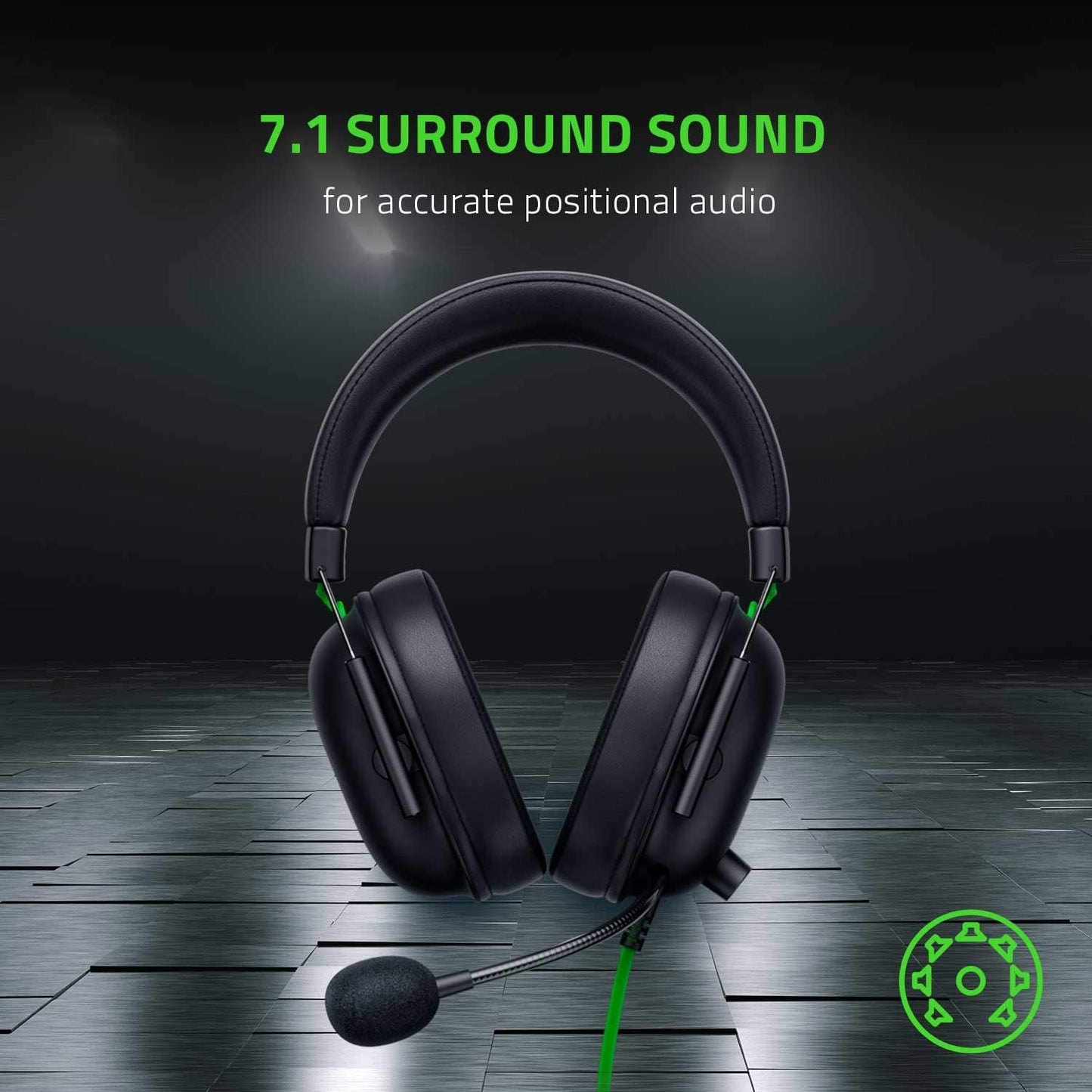 Razer Blackshark V2 X Gaming Headset: 7.1 Surround Sound - 50Mm Drivers - Memory Foam Cushion - for PC, PS4, PS5, Switch - 3.5Mm Audio Jack - Black